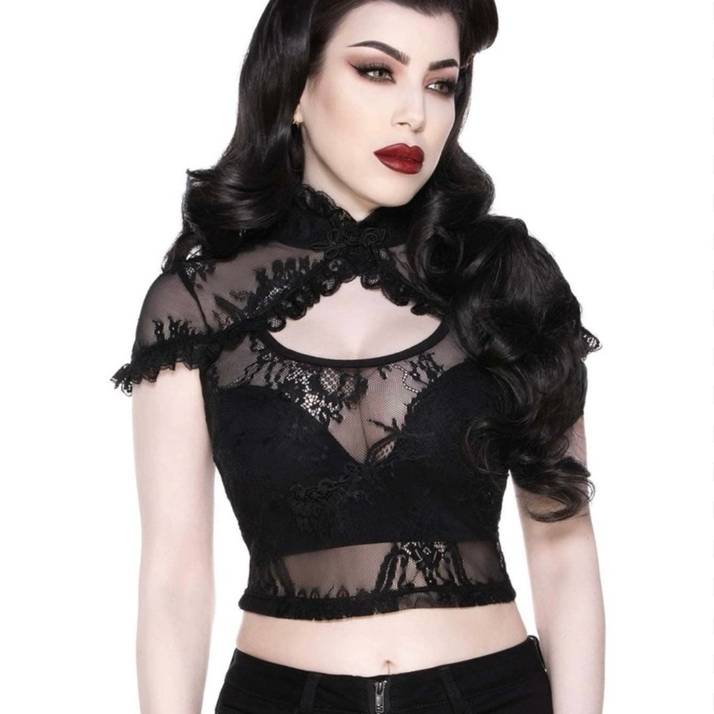 Kill Star Mesh Lace Top
